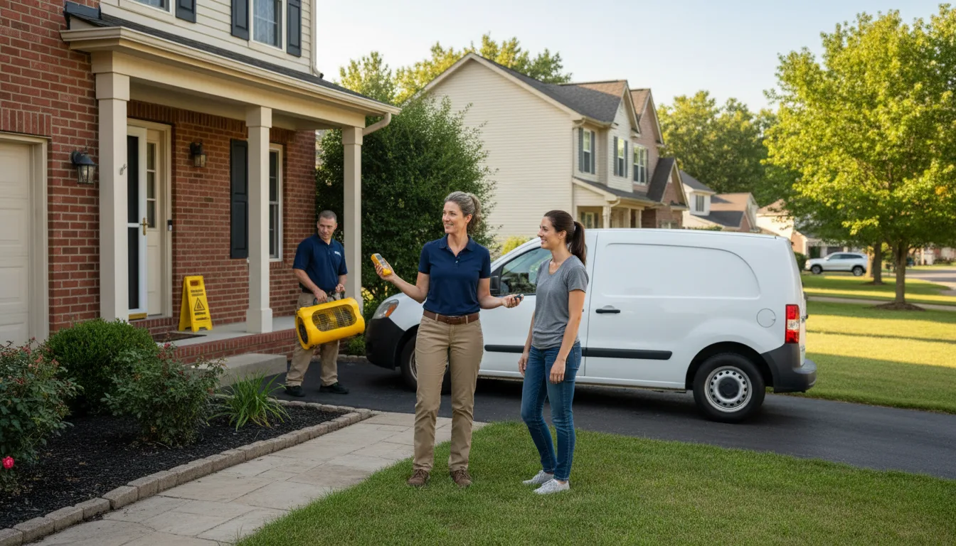 Residential water damage restoration in Cornwall, PA